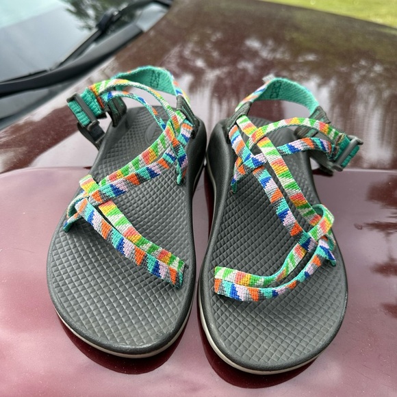 Chaco Other - Chaco ZX1 Classic Size 3 Ecotread Sport Strap Sandal  Shoes Lime Multi-colored R